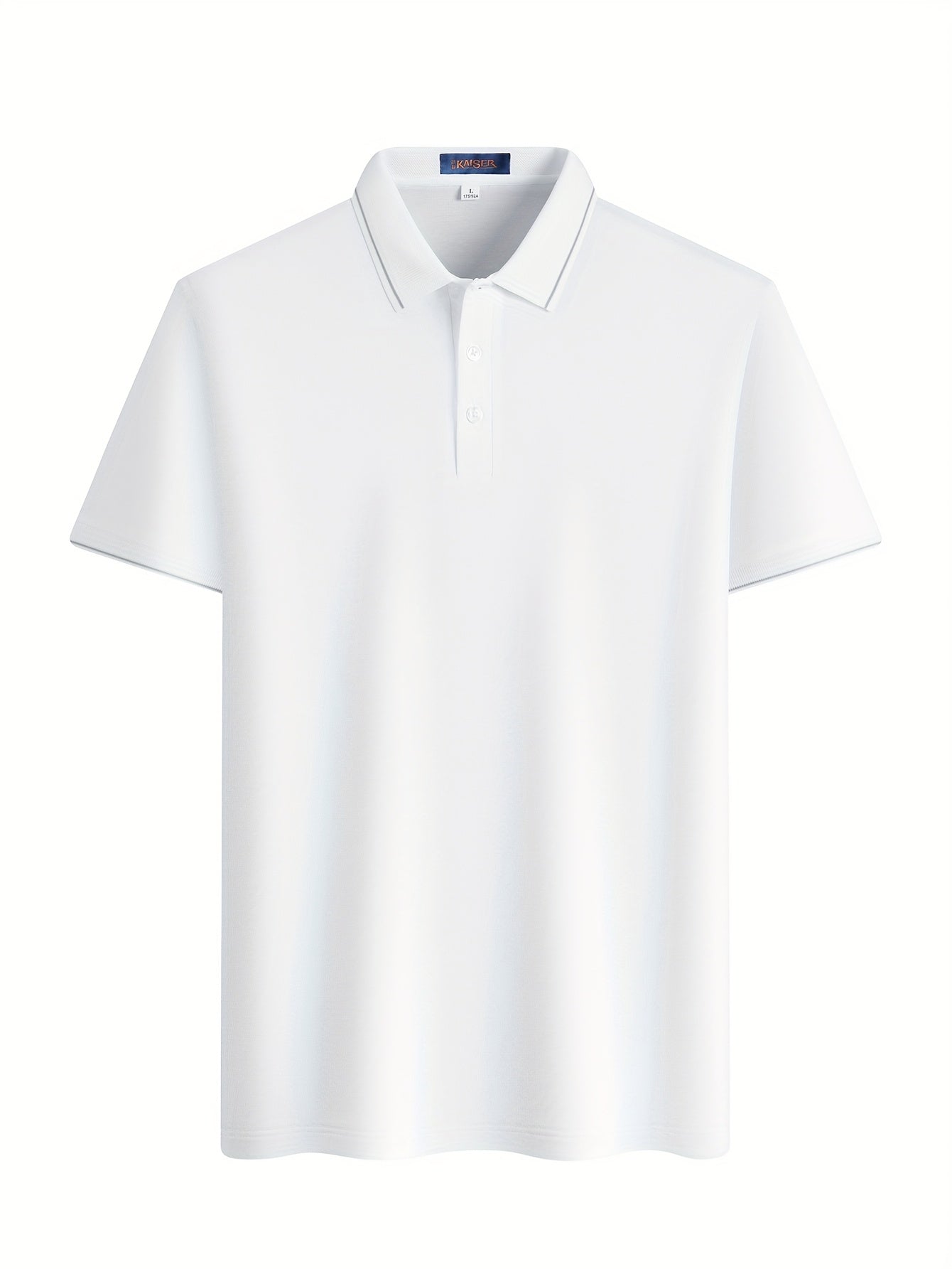 Men'S Casual Summer White Polo Shirt - Breathable, Short Sleeve, 3\u002F4 Length Buttons, Regular Fit, Casual Occasion, Casual Attire | Classic Polo Shirt | Breathable Fabric