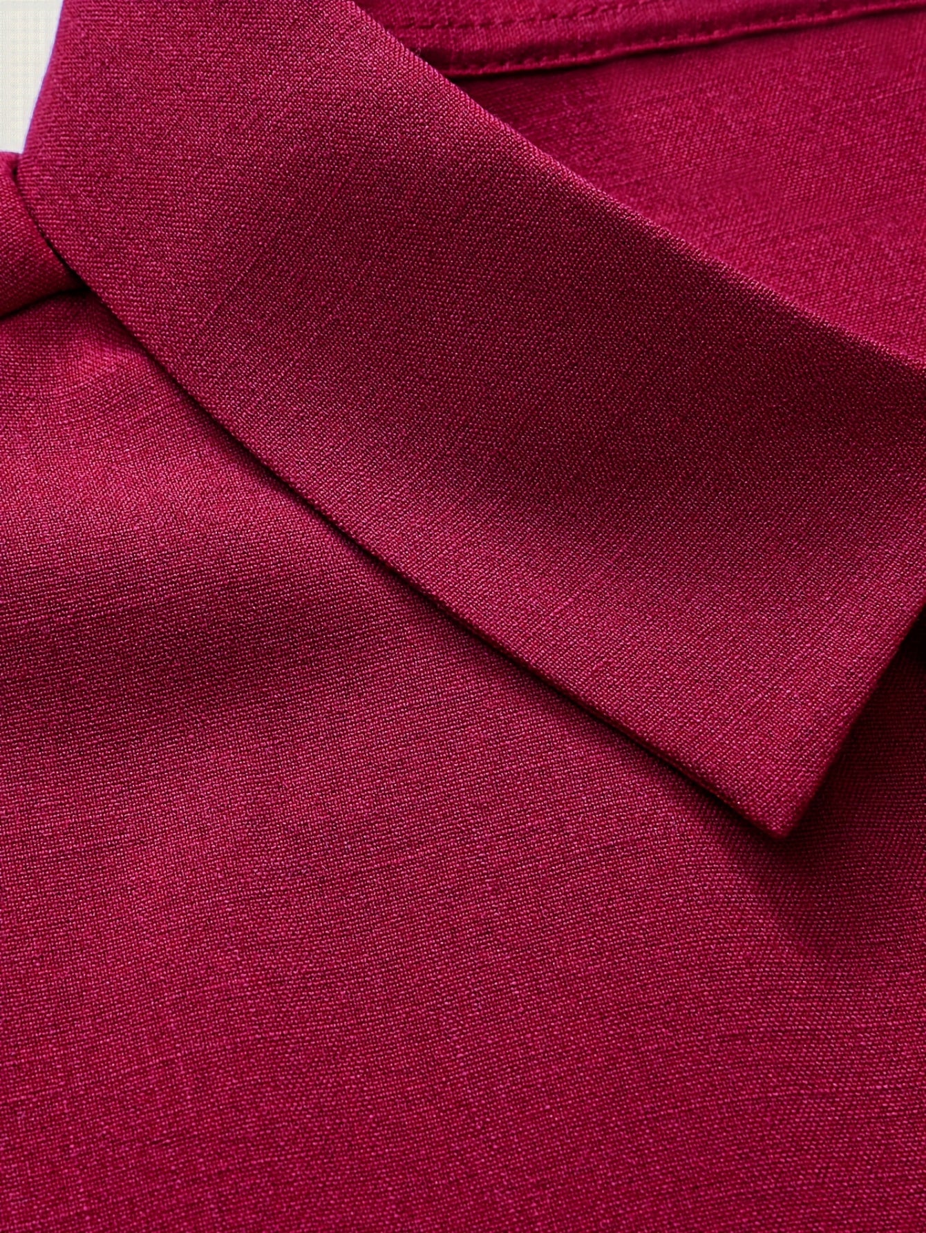 Men's red solid color shirt short sleeved casual shirt Men's invisible button shirt beach casual party summer camping fishing outdoor shirt